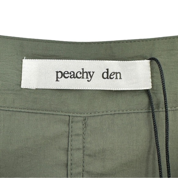 [relisted] NWT Peachy Den Mimi Midi Skirt in Slate Green - Khaki Cargo Skirt - Picture 8 of 13